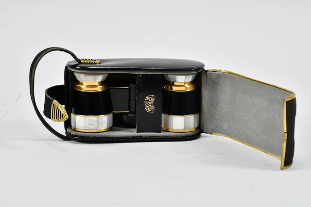 F33S14- Hensoldt Wetzlar Opernglas Diadem mit Perlmutt, in Original Etui