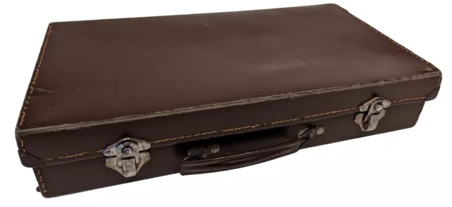 Vintage Leather Suitcase Travel Small Luggage Bag Harry Potter Style Storage