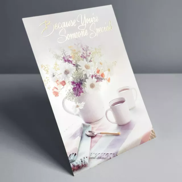 HAPPY BIRTHDAY Card by American Greetings Someone Special Tea Flowers + Envelope