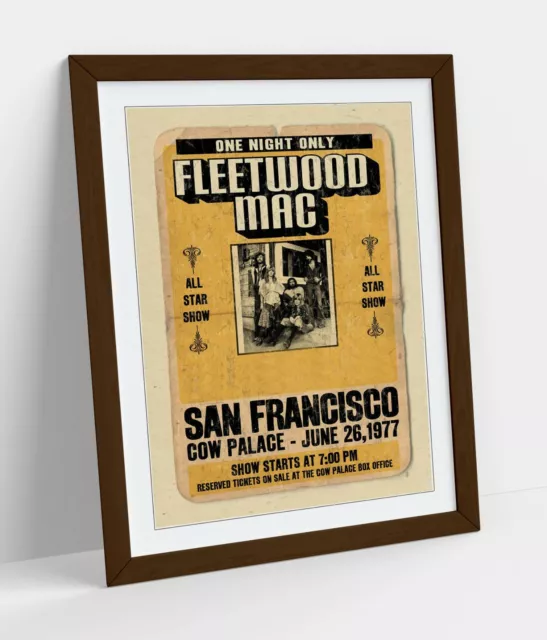 Fleetwood Mac Vintage Music Poster -Framed Wall Art Picture Print 4 Sizes 2