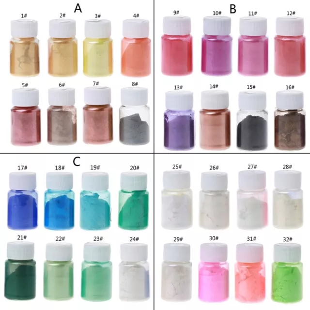 8 Colors Pigments Brilliant Mica Powder Epoxy Resin Makeup Soap Candle DIY