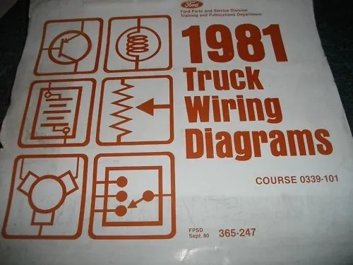 1981 Ford Bronco Wiring Diagram Manual Set Oem