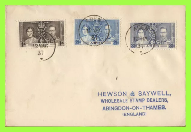 Aden 1937 KGVI Coronation set plain First Day Cover