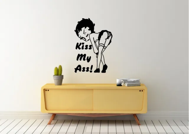 Kiss My Ass Funny Inspired Home Decor Design Wall Art Decal Vinyl Sticker