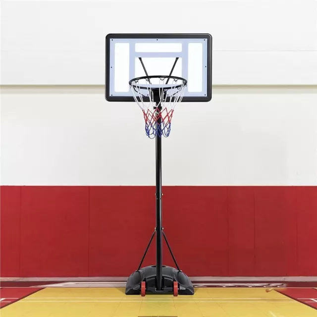 Yaheetech Outdoor Basketball Stand Portable Hoop Net System on Wheels 170-230 cm