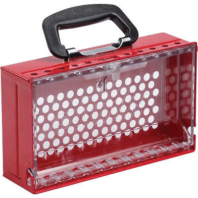 Slimview™ Group Lock Box 6.25 in H X 10.5 in W X 3.125 in D Red Brady 150505