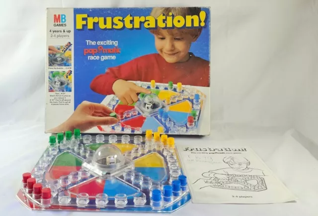 Frustration Board Game Pop O Matic By MB Games 1994 Vintage Complete