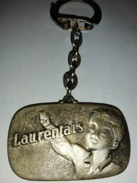 Superbe Porte Cle Laurentais Fromage 1960 Old Key Ring N14