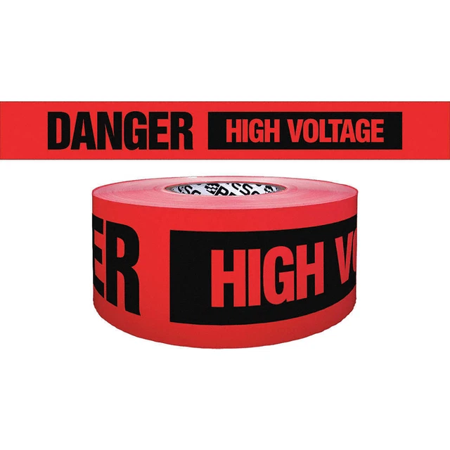 GRAINGER APPROVED B354R1819-200 Barricade Tape,Red/Black,500 ft x 3 In