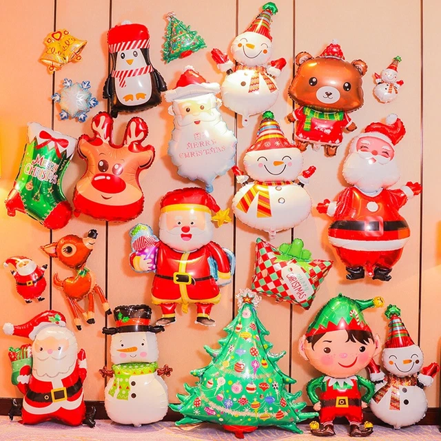 Large Christmas Santa Claus Snowman Balloon Wedding Aluminum Foil Xmas Balloons