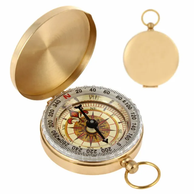 Kompass mit Klappe , Messing , Navigation , maritimes Geschenk , Boote , Yacht