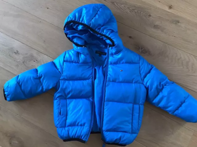 original VESTE d'hiver ENFANT doudoune bleue TOMMY HILFIGER taille 98 ski