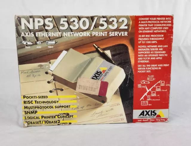 NPS 530/532 AXIS Ethernet Network Print Server - New in Original Box