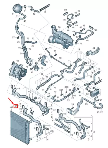 Neuf Véritable Audi Skoda Seat VW 1.8 TFSI Radiateur Refroidissement Tuyau