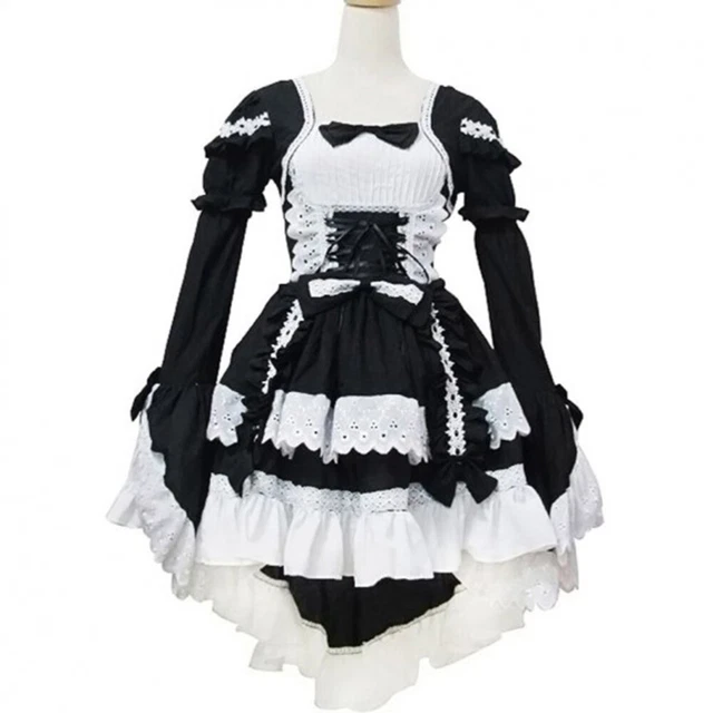 Robe de femme de chambre traditionnelle japonaise tenue de cosplay robe de costu