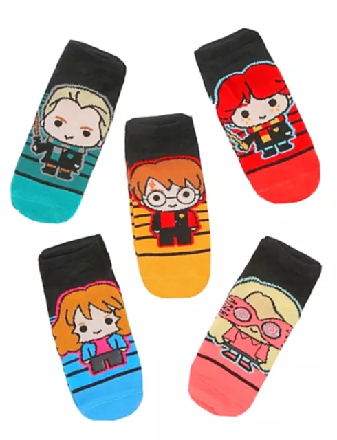 New HARRY POTTER Ladies 5 Pair NO Show Socks WIZARDING WORLD