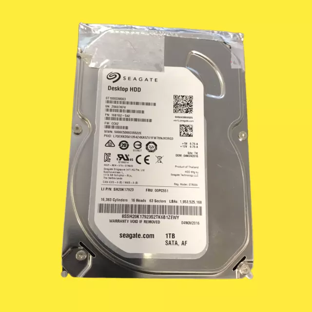 Seagate SATA Desktop PC Hard Drive ST1000DM003 HDD #99 Z48/1