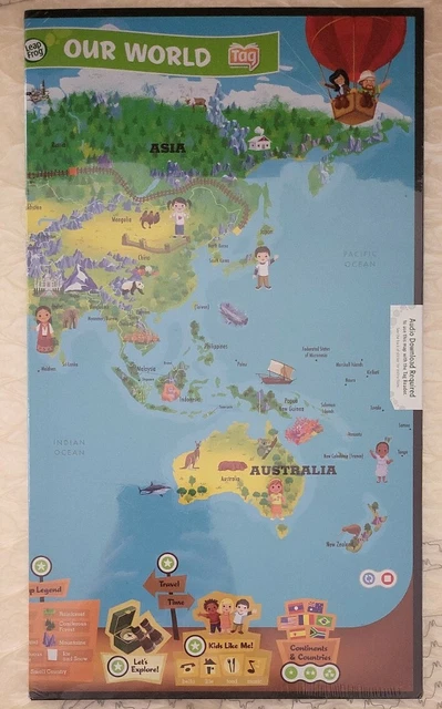 LEAP FROG OUR World Tag Reader Interactive Map New and Sealed Map Only ...