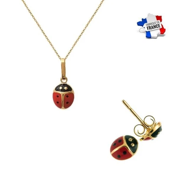 Parure Bijoux Enfant Dauphin - Or Jaune GF 750, Cristal Blanc, Neuve Avec étiquettes