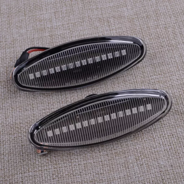 2pcs Dynamic LED Side Marker Light Turn Signal fit for Jaguar S-Type XK8 XKR