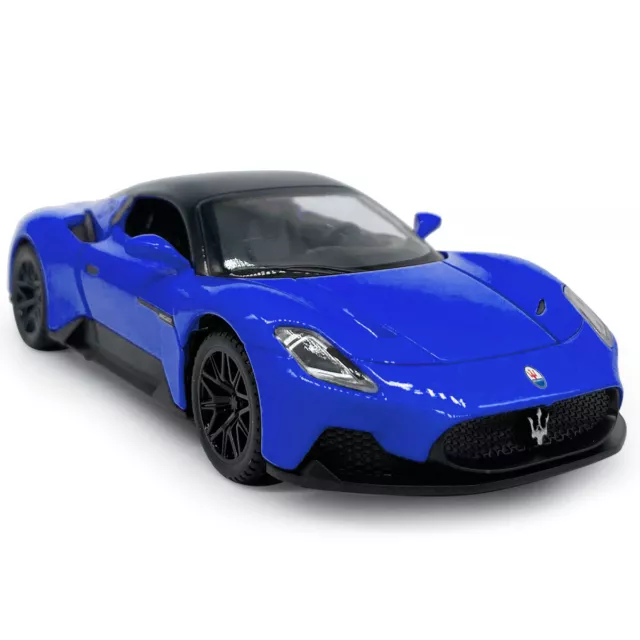 1:32 Maserati MC20 Modello Auto Giocattolo Diefuse per Bambini Ragazzi Regalo Pull Back Blu
