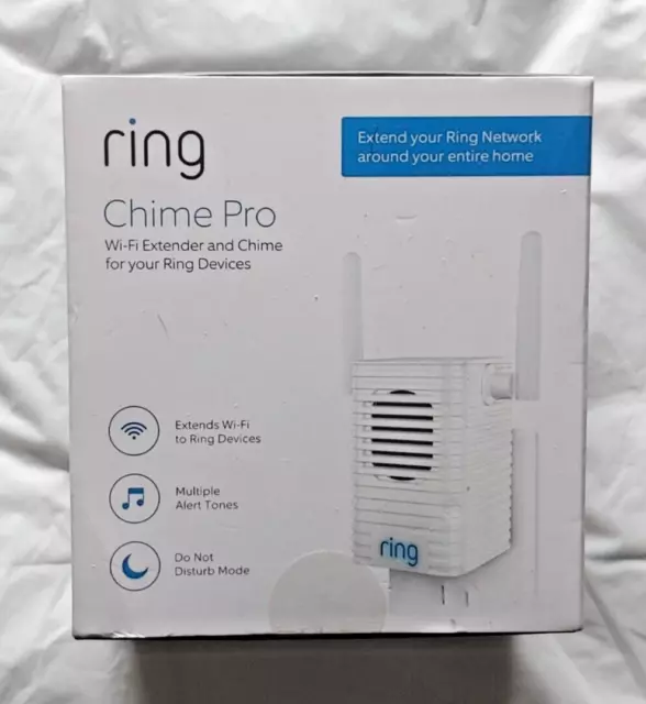 BRAND NEW in Box Ring Chime Pro Wi-Fi Extender and Indoor Chime - White 1st GEN