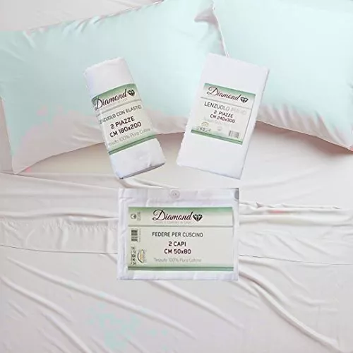 Completo Letto Matrimoniale Caldo Cotone Sybil SOMMA | LENZUOLA FLA - Foto 6