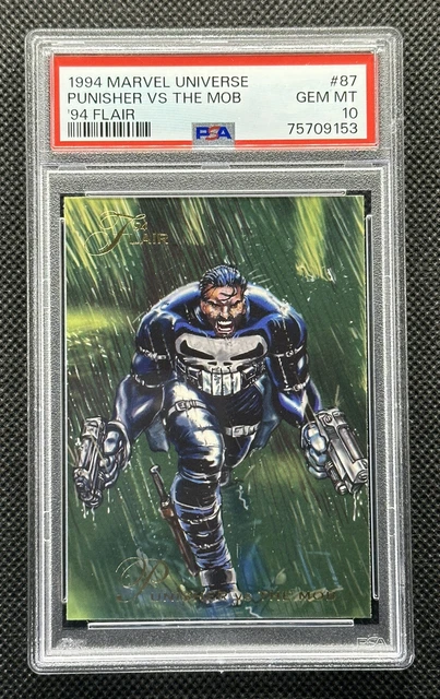 1994 Marvel Universe Flair #87 Punisher vs the Mob PSA 10