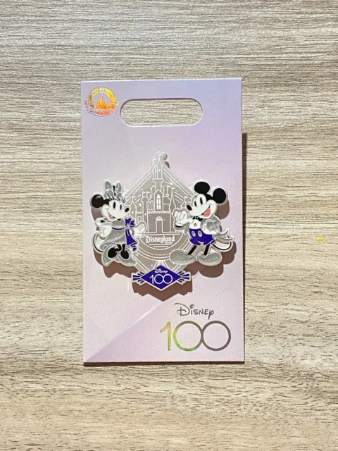 New Disney Pin 100 Years Of Wonder Mickey Minnie Mouse +Map Disneyland 2023