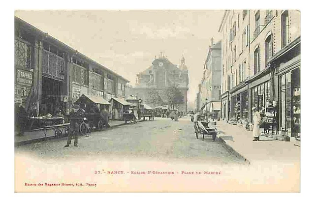 54 - Nancy - Eglise Saint S�bastien - Place du March� - Anim�e - Pr�curseur - Ca