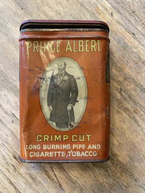 Vintage Prince Albert Crimp Cut Long Burning Pipe Cigarette Tobacco Tin Empty