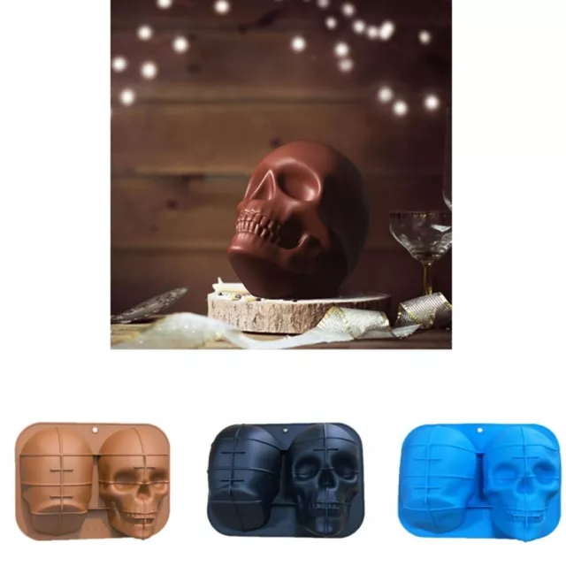 Food Grade Silicone Cake Mold 3D Baking Mould Large Skull Cake Pan  Halloween