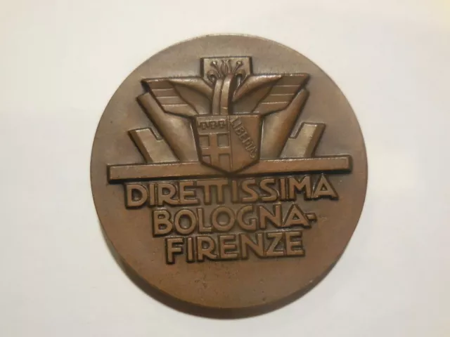Médaille d'inauguration du chemin de fer direct Bologne Florence 1934