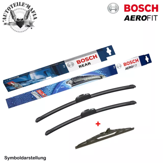 Bosch Aerofit Scheibenwischer Set Vorne + HINTEN für Opel Corsa D Van Peugeot 20