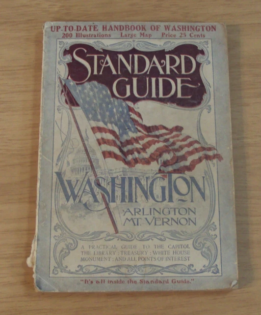 Dc Jr. Rules ORIGINAL 1903 ILLUSTRATED Standard GUIDE w/FOLD-Out MAP of WASHINGTON ...