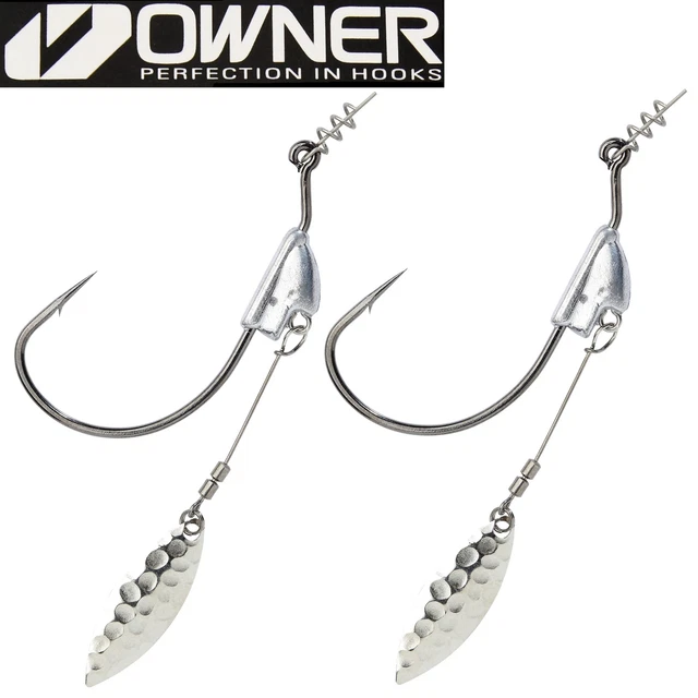 Owner Flashy Swimmer - 2 Jighaken mit Spinnerblatt für Gummifische & Jigs