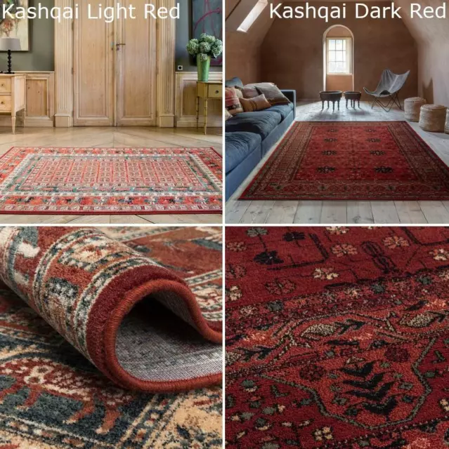 Large Rugs Living Room Bedroom Carpet Fire Retardant Wool Rug Traditional Red