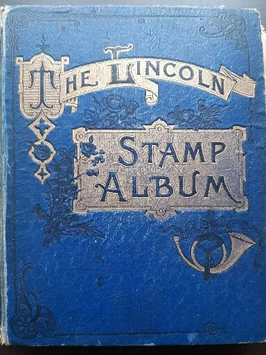 Old stamp album Lincoln.