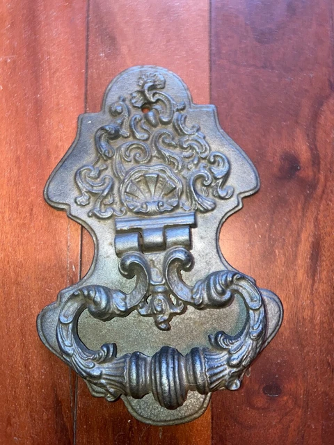 Cast Iron Antique Style Rustic  Door Knocker Brown Finish Barn