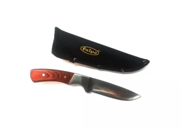 Coltello da caccia lama fissa Fulpa con fodero da cintura