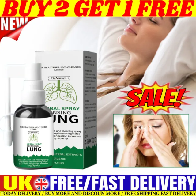 4Pcs Onnature Organic Herbal Lung Cleanse & Repair Nasal Spray Pro,Herbal  Spray Cleansing Lung,Herbal Lung Cleansing Spray 20ml