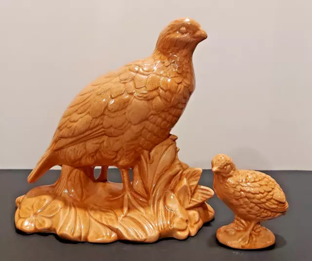 Quail Pheasant Holland Mold Ceramic Figurine Yellow Nature Birds Animals