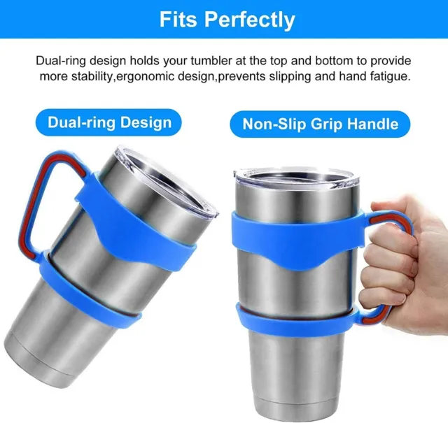 2pcs Handle For 30 Oz YETI Tumbler Rtic Sic Cup Holder Rambler Spill proof