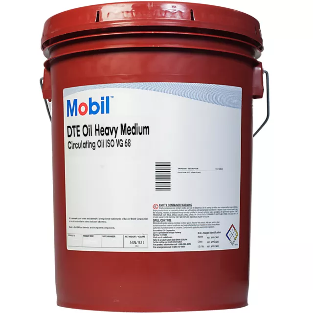 MOBIL 104816 Mobil DTE Heavy Medium, ISO 68, 5 gal