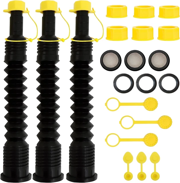 3-kit Universal Gas Can Spout Replacement No Spill, Gas Can Nozzle Spout, Gas