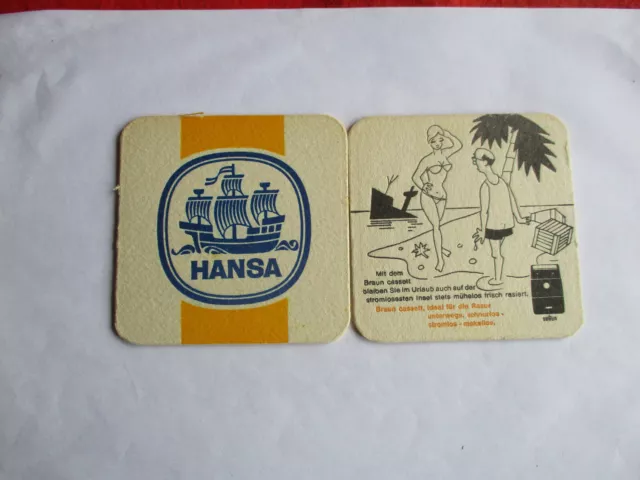 Dortmund beer lid of the brewery Hansa Braun advertising 60s