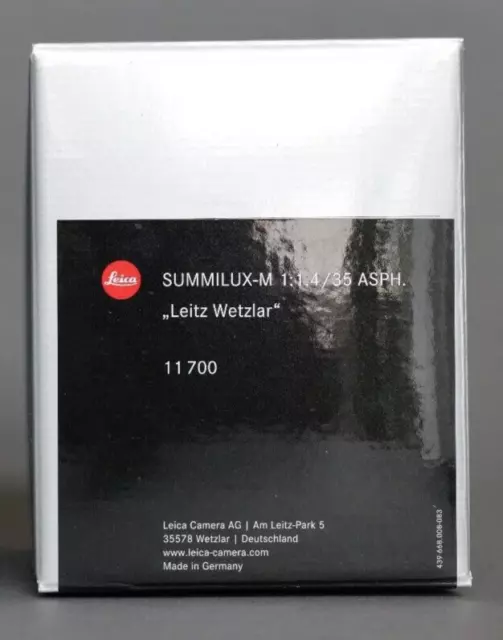 Leica Summilux-M ""Leitz Wetzlar"" 35 mm f/1,4 FLE ASPH 11700