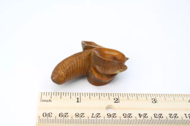 Netsuke Banana - Japanese Carved Boxwood - Signed