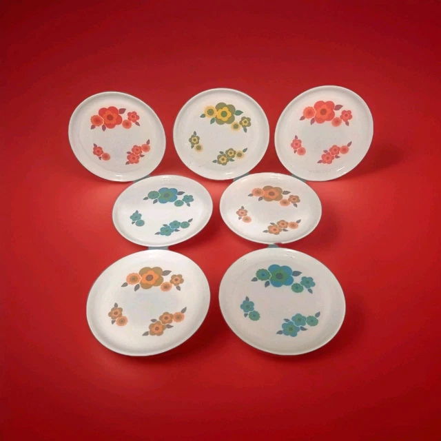 Lot De 6 Assiettes à Dessert Arcopal Lotus – Vintage Années 70 – État Comme Neuf