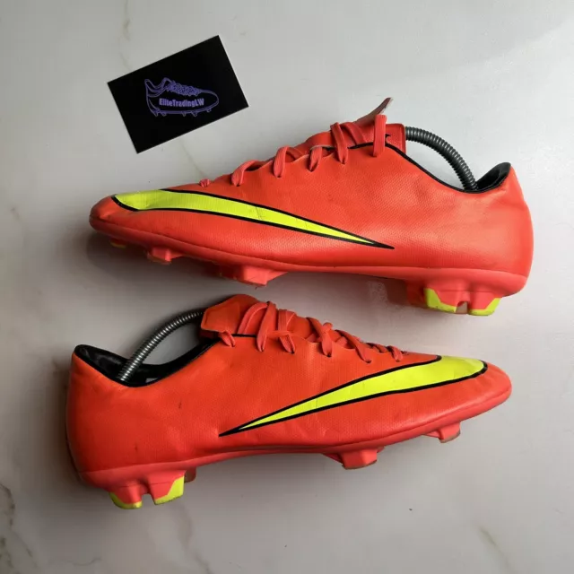 Nike Mercurial Victory V FG Red Moulded Studs Football Boots Size UK 8